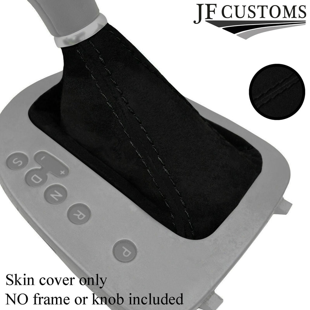 BLACK STITCHING REAL SUEDE AUTOMATIC GEAR GAITER FOR SEAT LEON MK2 2010-2012