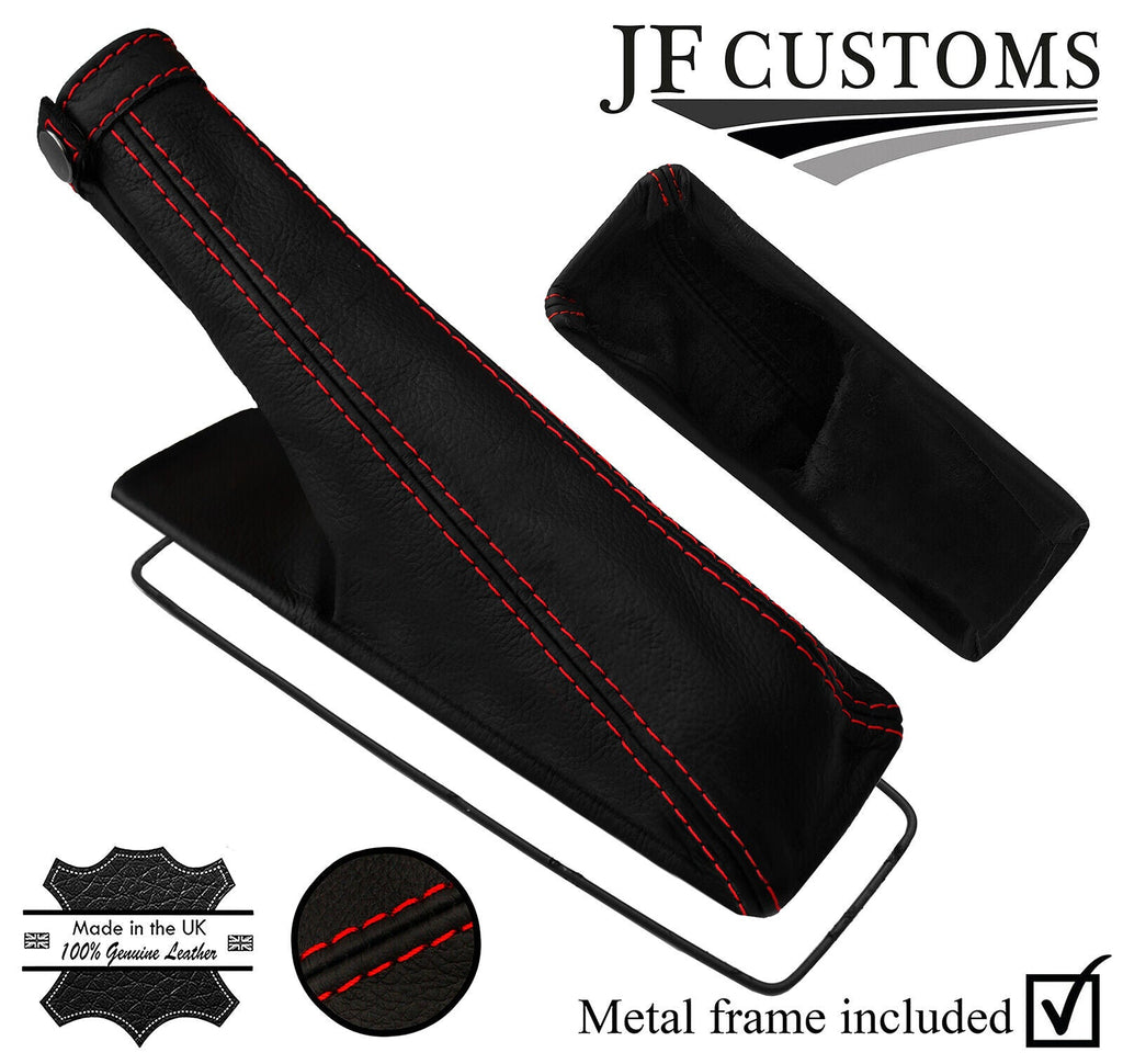 RED STITCH LEATHER E BRAKE COVER+METAL FRAME FOR PONTIAC FIERO GT SE V6 84-88