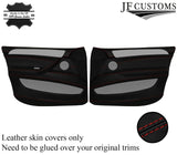 DARK RED STITCH LEATHER 2X FULL FRONT DOOR COVERS FOR BMW X6 E71 E72 2007-2014