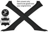 BLACK STITCH 2X A POST PILLAR SUEDE COVERS FITS HONDA PRELUDE MK4 1992-1996