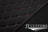 PINK DIAMOND STITCH VINYL 4XTAILORED FLOOR CARPETS FOR BMW MINI S R56 07-14 JF1