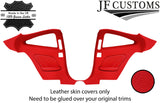 RED ITALIAN LEATHER 2X REAR QUARTER DOOR PANEL COVERS FOR JAGUAR XK8 X100 96-04