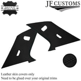 BLACK STITCH ITALIAN LEATHER PILLAR KIT COVERS FOR BMW E23 7 SERIES 1977-1986