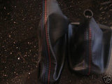 FITS BMW E30 E36 E34 E46 Z3 BLACK GEAR/HANDBRAKE TRI STITCHING CUSTOM NEW