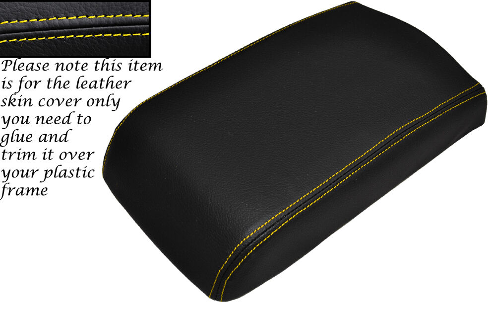 YELLOW STITCHING LEATHER ARMREST SKIN COVER FITS MITSUBISHI GTO 3000GT 1992-1999
