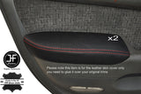 RED STITCH 2X REAR DOOR ARMREST LEATHER COVER FITS TOYOTA LAND CRUISER J120