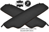 BROWN STITCH 2X REAL LEATHER SUN VISOR COVERS FITS DATSUN 240Z 260Z 280Z 70-78