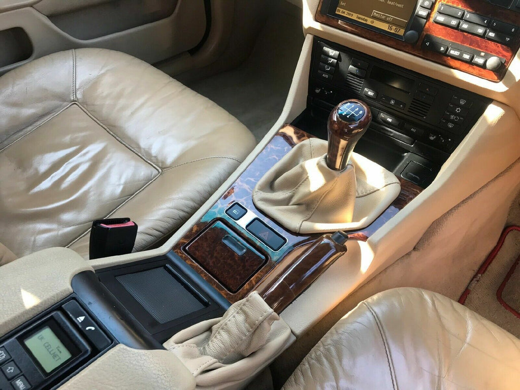 BEIGE LEATHER MANUAL GEAR & HANDBRAKE GAITER FOR BMW 5 SERIES E39 95-02