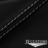 WHITE STITCH LEATHER ARMREST COVER FITS PORSCHE 924 944 968 83-85 MADE IN UK
