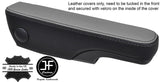 BLACK & GREY LEATHER 1X DRIVER SEAT ARMREST COVERS FITS FORD TRANSIT MK7 06-13