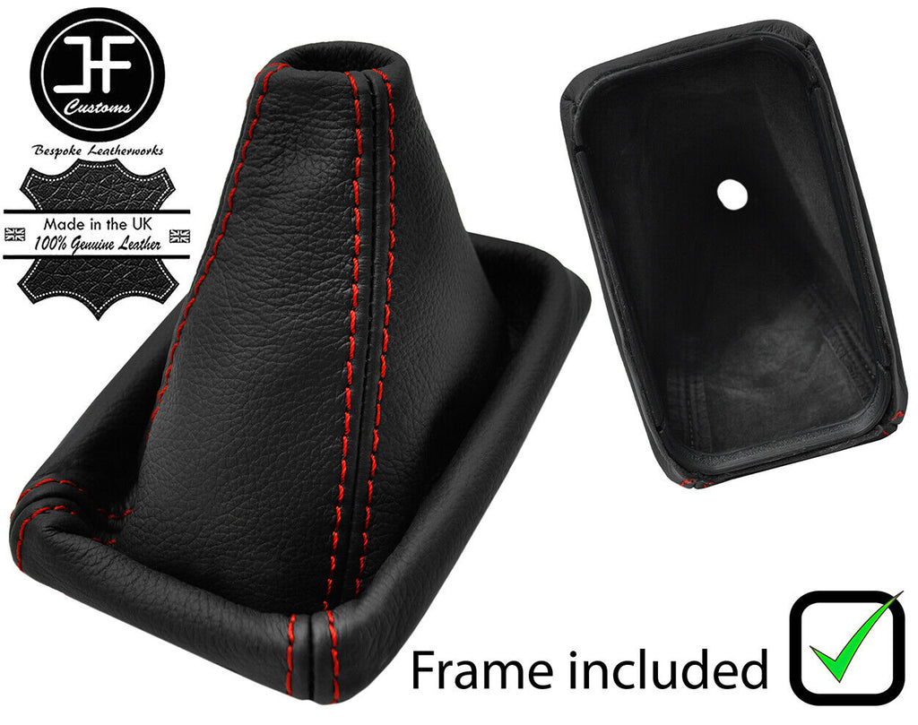RED STITCH LEATHER MANUAL GEAR+PLASTIC FRAME FOR MERCEDES E CLASS W210 95-02