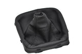 FITS SEAT IBIZA 2009+ GEAR GAITER REAL LEATHER BLACK DOUBLE STITCHING CUSTOM NEW