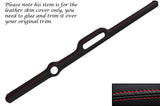 RED STITCHING LOWER DASH PANEL LEATHER SKIN COVER FITS AUSTIN A30 A35 CUSTOM NEW