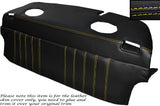 YELLOW STITCH PARCEL SHELF BACK REST LEATHER SKIN COVERS FITS PORSCHE 911 964