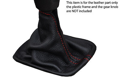 red stitch FITS VOLVO S40 V50 C30 04-12 MANUAL LEATHER GEAR GAITER CUSTOM NEW