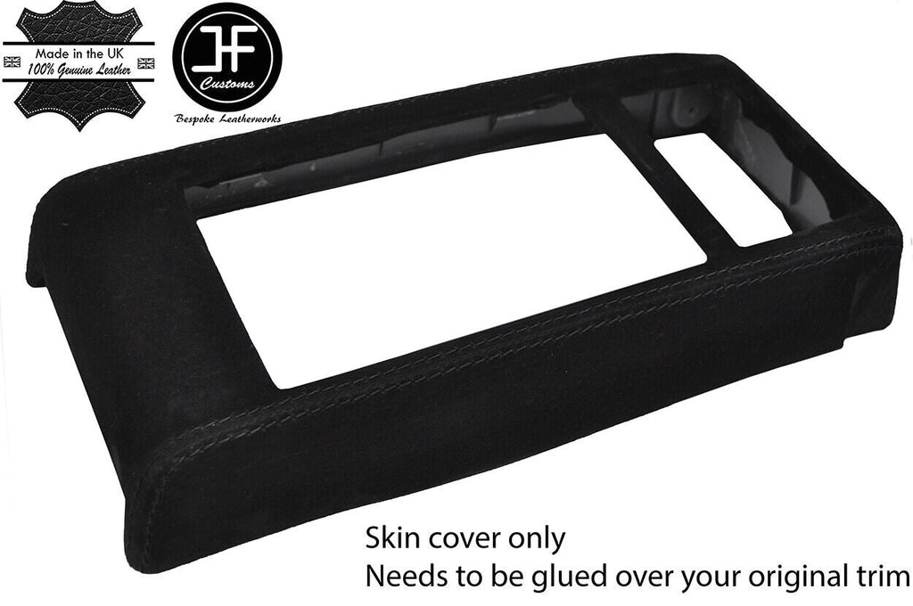 BLACK STITCH MANUAL GEAR SURROUND REAL SUEDE COVER FITS TOYOTA HILUX SURF 91-96
