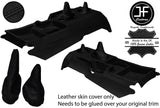 BLACK STITCH CENTRE CONSOLE + GAITERS LEATHER COVERS FOR MERCEDES G WAGON W460