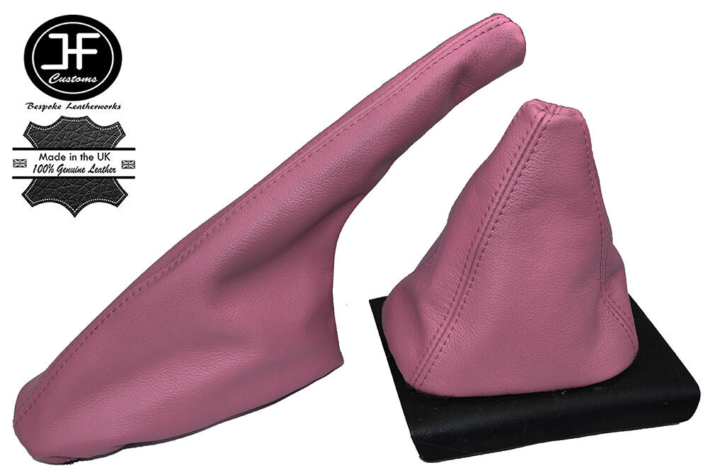PINK LEATHER GEAR & HANDBRAKE GAITER FITS SEAT IBIZA CORDOBA 1993-1999