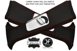 RED STITCH 2X UPPER B PILLAR LEATHER COVERS FITS RANGE ROVER VOGUE L322 02-06