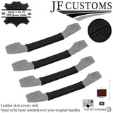 BROWN STITCH 4X ROOF GRAB HANDLE COVER FOR LAND ROVER DISCOVERY MK2 98-04