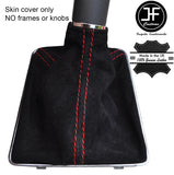 RED STITCHING REAL SUEDE GEAR GAITER FITS VAUXHALL OPEL ASTRA MK5 H 04-09
