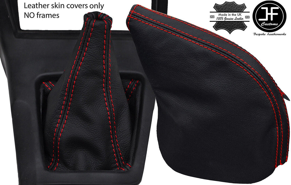 RED STITCH TOP GRAIN LEATHER GEAR HANDBRAKE GAITER FOR TOYOTA SUPRA MK3 86-93