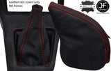 RED STITCH TOP GRAIN LEATHER GEAR HANDBRAKE GAITER FOR TOYOTA SUPRA MK3 86-93