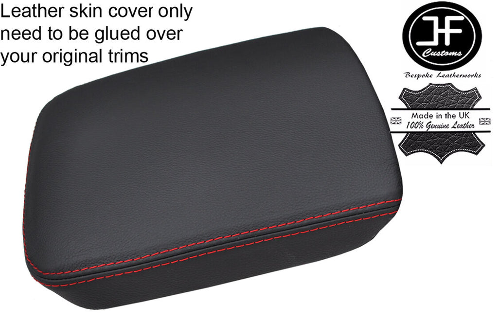 RED STITCH FRONT SECTION ARMREST LID LEATHER COVER FITS AUDI Q7 2015-2018