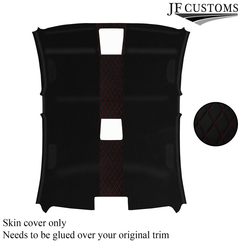 DSG2 RED DIAMOND STITCH LUXE SUEDE HEADLINER COVER FOR BMW E90 SALOON CUSTOM NEW