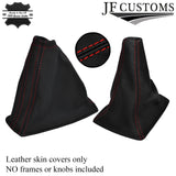 RED STITCH LEATHER FITS NISSAN SKYLINE GTS GTR R32 GEAR HANDBRAKE GAITER 89-94