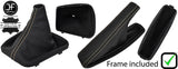SAND STITCH LEATHER GEAR HANDBRAKE + PLASTIC FRAME FOR BMW E46 99-05 MANUAL