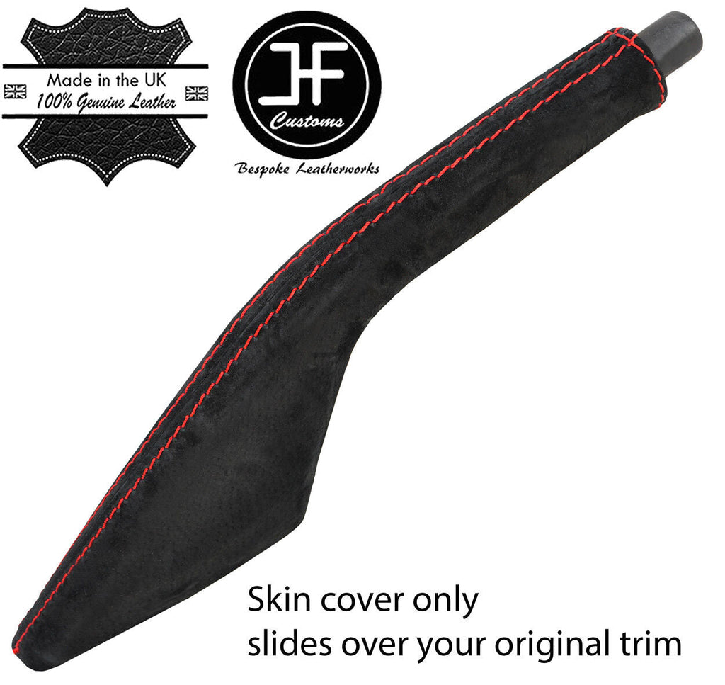 RED  STITCH REAL SUEDE HANDBRAKE GAITER FITS PORSCHE 924 944 968 1975-1995