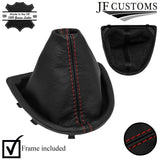 FITS HYUNDAI I10 2013-2021 D RED STITCH LEATHER GEAR GAITER + PLASTIC FRAME