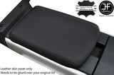 BLACK & BLACK TOP GRAIN REAL LEATHER REAR ARMREST COVERS FITS MAZDA RX8 03-12