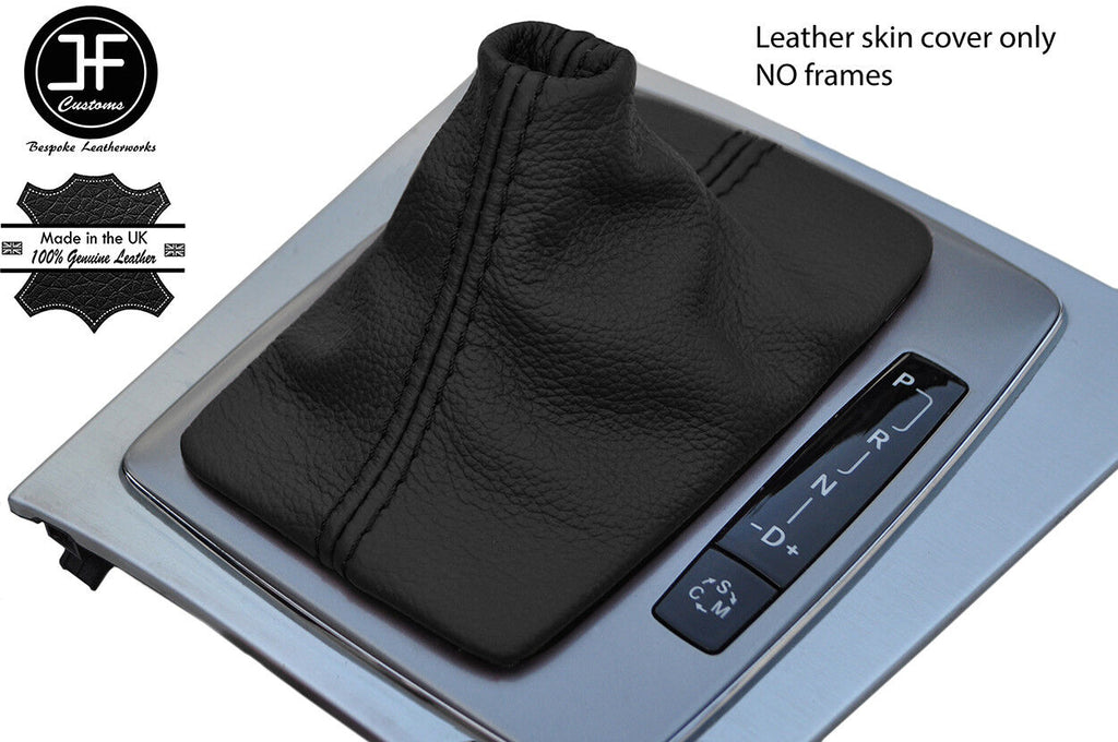 BLACK TOP GRAIN REAL LEATHER AUTO GEAR GAITER FITS MERCEDES C CLASS W204 07-14