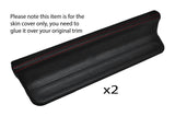 RED STITCH 2X REAR DOOR SILL TRIM SKIN COVERS FITS ROVER 400 95-99 5 DOOR