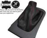 RED STITCHING MANUAL LEATHER GEAR GAITER FITS HONDA CIVIC MB2 MC 95-01