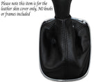 BLACK STITCHING MANUAL LEATHER GEAR GAITER FITS CHEVROLET TRAX 2012-2015