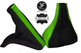 GREEN & BLACK LEATHER GEAR & HANDBRAKE GAITER FITS VAUXHALL ASTRA G IV COUPE