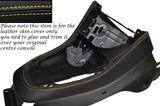 YELLOW STITCH GEAR SURROUND LEATHER SKIN COVER FITS MITSUBISHI FTO 1994-2001