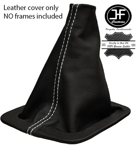 WHITE STITCH LEATHER GEAR GAITER FITS LAND ROVER DISCOVERY 200TDI 300TDI TD5 V8