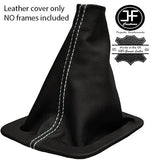 WHITE STITCH LEATHER GEAR GAITER FITS LAND ROVER DISCOVERY 200TDI 300TDI TD5 V8