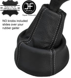 GREY STITCHING LEATHER GEAR GAITER OVER RUBBER FITS VAUXHALL OPEL MANTA GTE