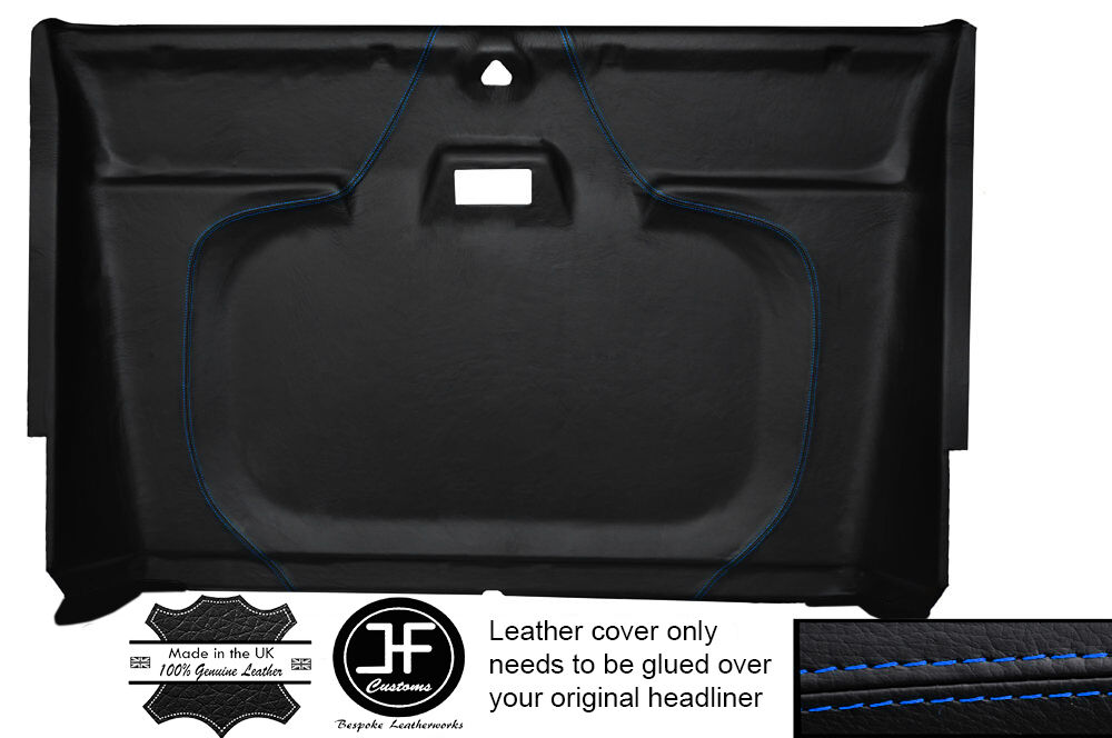 BLUE STITCH FRONT HEADLINING COVER WITH FLAPS FITS LAND ROVER DEFENDER 90 110