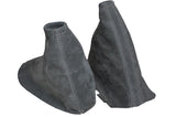 GREY STITCH GREY REAL SUEDE GAITERS SET FITS VAUXHALL OPEL CORSA C 2000-2006