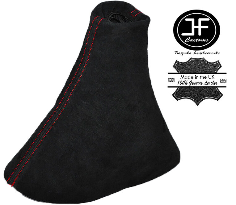 RED STITCHING MANUAL BLACK SUEDE GEAR GAITER FITS CITROEN C3 DS3 2010-2015