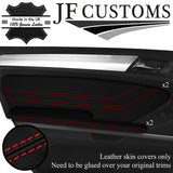 RED STITCH LEATHER 4X DOOR TRIM ARMREST COVERS FOR MERCEDES ML W164 05-11 JF3