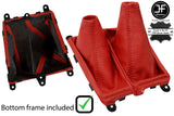 RED REAL LEATHER MANUAL GEAR & HI LOW GAITER + FRAME FOR FORD RANGER 06-11