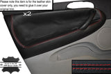 RED STITCH 2X FRONT DOOR CARD TRIM SKIN COVER FITS ALFA ROMEO 147 5 DOOR