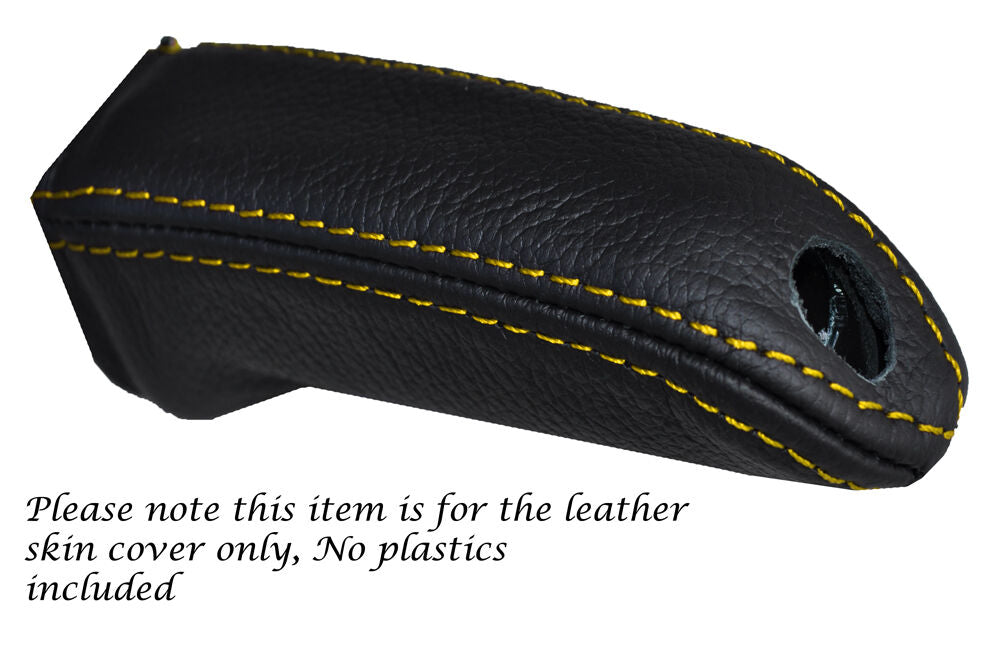 YELLOW STITCH HANDBRAKE HANDLE SKIN COVER FITS BMW 1 SERIES F20 F21 2010-2015